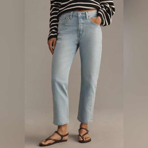 NWT! Wow Me Over Levi's 501 High-Rise Crop Straight-Leg Jeans - Size 27 🔴 - Picture 5 of 7